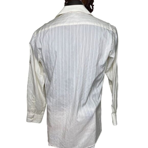 Vintage Mens Damante Single Needle Tailoring  u Dress Shirt Size 34 Neck 16.5 - Picture 2 of 7